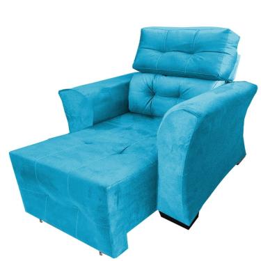 Imagem de Poltrona Do Papai Reclinável Retrátil Amamentação Grécia Turquesa