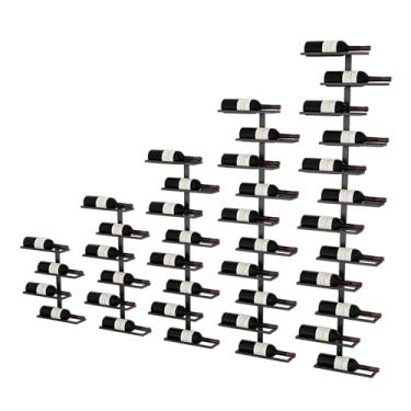 Imagem de Prateleira De Exposição De Garrafas De Bebidas Modernas Para Adega, Porta-vinhos De Parede De Metal, Prateleira De Exposição De Garrafas De Bebidas Pretas, Fácil Acesso