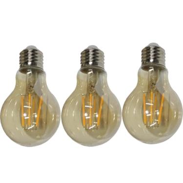 Imagem de Lampada Led Multifilamento Retro Kit 3 Uni Decorativo Iluminaçao 30W Sala Quarto Casa Garagem Cozinha Varanda Luz Vintage