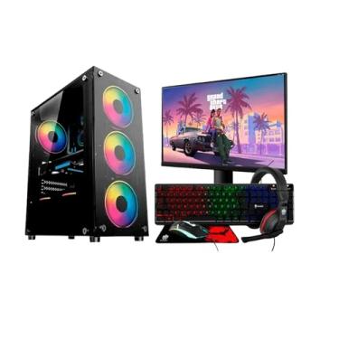 Imagem de PC Gamer Completo Intel Core i7 3.9Ghz Memoria Ram 16GB SSD 240GB Monitor HDMI Kit Gamer
