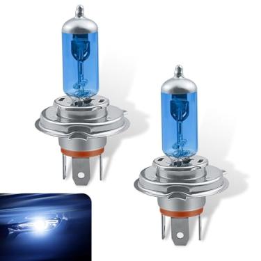 Imagem de Flygun Lâmpada halógena automotiva H4 de 2 peças, DC12V 90/100W alta potência 360° lâmpada de neblina condensador de luz ultra branca, acessórios de modificação de design integrado, adequado para a