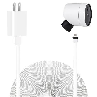 Imagem de UYODM Cabo de alimentação compatível com câmera de segurança externa sem fio SimpliSafe, 7,5 m, cabo USB à prova de intempéries, alimenta sua câmera externa SimpliSafe continuamente - Branco