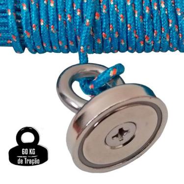 Imagem de Imã De Neodímio Para Pesca Magnetica Até 60 Kilos De Tração - Facil Ne