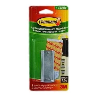 Imagem de Kit 12 Gancho Suporte Metal Para Quadros Command 3m Até 2,3kg