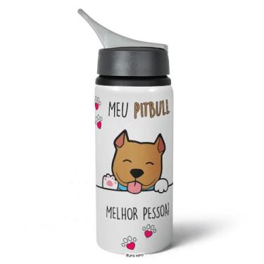 Imagem de Garrafa Squeeze NK - Meu Pitbull, melhor pessoa! - JPS INFO