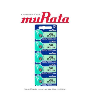 Imagem de 100 Baterias SONY  Murata 362 SR721SW 1.55V Célula de Botão de Relógio