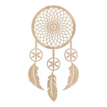 Imagem de Quadro Decorativo Mdf Marfim Filtro Dos Sonhos 40X20Cm - Doce Arte Em 