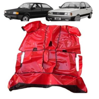 Imagem de Tapete carpete vinil do gol quadrado vermelho - MANOS TAPETES