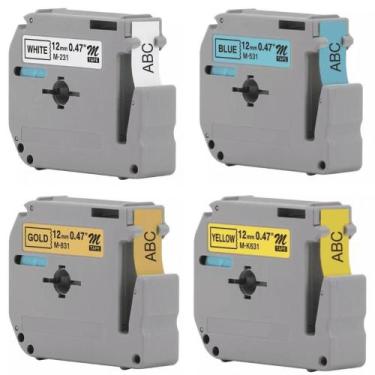Imagem de 4 Fitas Compatível Etiquet Brother Pt-70 Pt-80 Pt-90 Colors - xfull