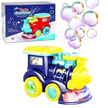 Imagem de Brinquedo Infantil Trem Trenzinho Colorido que Anda com Luz Som Solta 