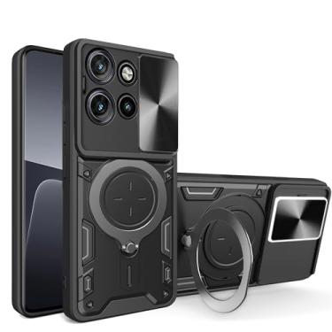 Imagem de Elubugod Capa Compatível com Motorola ThinkPhone 25, com Capa de Lente de Câmera Deslizante, Preta