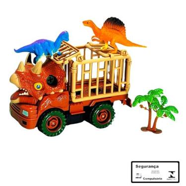 Imagem de Dinossauro Truck Braskit Caminhao Desmontavel Friccao Brinquedo Recrea
