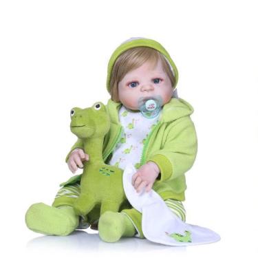 Imagem de Bebê Reborn Menino Realista 100% Silicone 57cm - Caio - PRO BABY