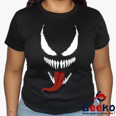 Imagem de Baby Look Venom 100% Algodão - Geeko, Preto, GG