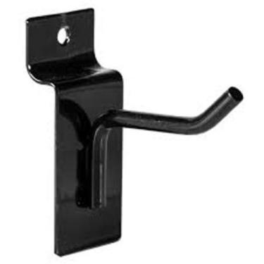 Imagem de 50 Ganchos Para Painel Canaletado De 5 cm - FM, Preto