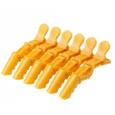 Imagem de 6 Unidades Presilha Prendedor De Cabelo Clips Tipo Bico De Pato Jacaré
