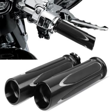 Imagem de JMTBNO Cabo de controle de acelerador preto para guidão de 2,5 cm e 25 mm compatível com Harley Touring Road King Street Glide Electra Glide Road Glide Street Bob Softail Fat Boy