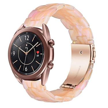 Imagem de Wongeto Pulseira para Samsung Galaxy Watch 3 pulseira de 41 mm, substituição de resina de 20 mm com fivela de metal para relógio Samsung Galaxy Active 2 40 mm 44 mm, 41mm