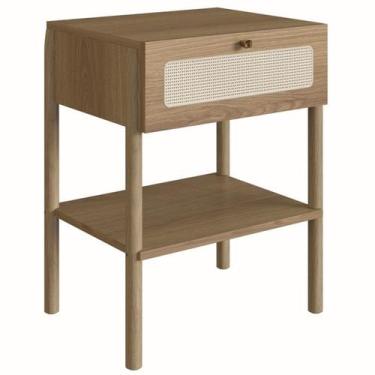 Imagem de Mesa de Cabeceira 1 Gaveta Palhinha 27932 Linha Oslo Hanover Artesano 