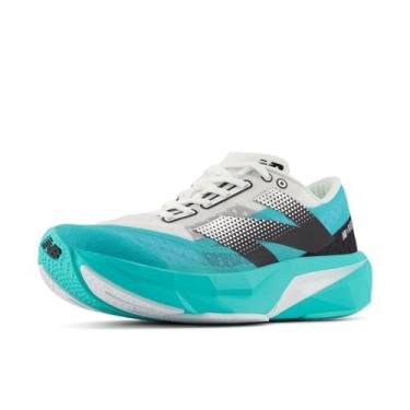 Imagem de New Balance Tênis de corrida feminino FuelCell Rebel V4, Jade, preto e branco, 6
