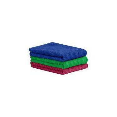 Imagem de Kit microfibra c/3 pano multiuso para limpeza 30x30cm Ultra Absorvente