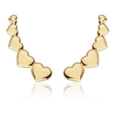 Imagem de Brinco Ear Cuff Folheado Dourado Com Garantia - De Castro joias, Doura