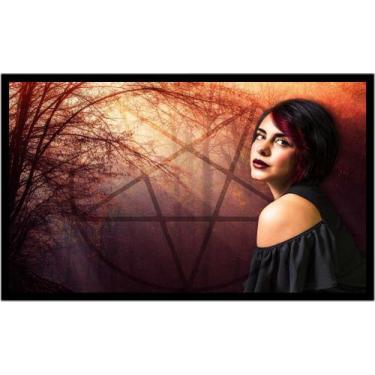 Imagem de Quadro Decorativo Esoterismo Gótico Pentagrama Oráculo Salas Lojas Qua