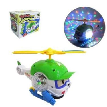 Imagem de Helicoptero Bate e Volta Boné Toy King Com Som e Luz + Globo Giratório