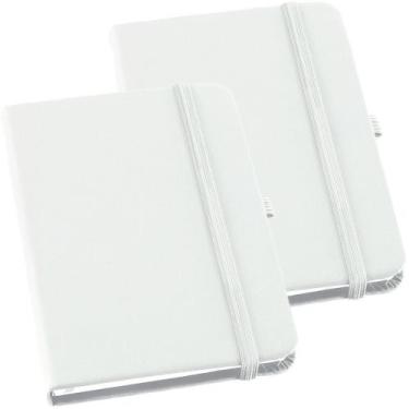 Imagem de Kit 2x Caderneta de Anotações 9x14cm 80 Fls Sem Pauta Branco - TopGet