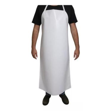 Imagem de Avental Branco Higiênico Impermeável p/ Açougue/Peixaria  - Mazza