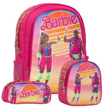 Imagem de Kit Mochila Infantil Barbie Costas Lancheira Térmica Rosa - TOYS 2U