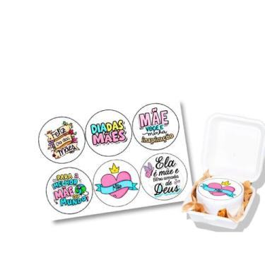 Imagem de Papel Arroz comestível para mini bolo bento cake  9,5 Cm Redondo festa