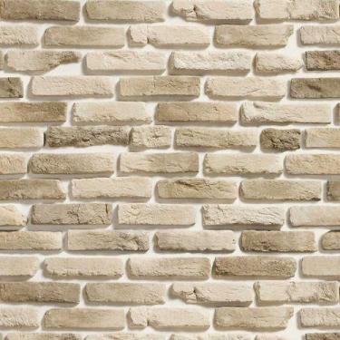 Imagem de Papel De Parede Decorativo Tijolinho Tons De Bege 2,50x0,50m - DEKAL D