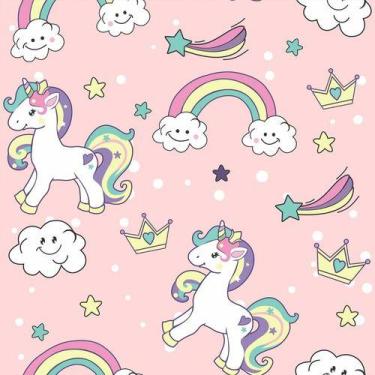 Imagem de Papel De Parede Decorativo Baby Infantil Unicórnios - 1,50m - DEKAL DE