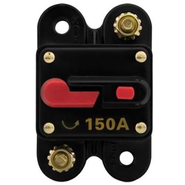 Imagem de Disjuntor Automotivo 150A Proteção Som Bateria Resetável Liga Desliga 