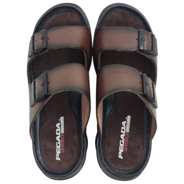 Imagem de Chinelo Masculino Gaspea Casual Dia a Dia em Couro Levitech Ultra Conforto Pegada 134106