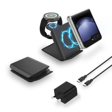 Imagem de Carregador sem fio 2 em 1 dobrável para Samsung Galaxy Z Flip - 2C2Y