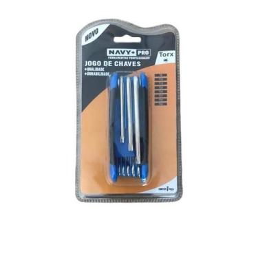 Imagem de Ferramenta conjunto de chave torx tipo canivete 8 pcs 30022 - NAVY + P