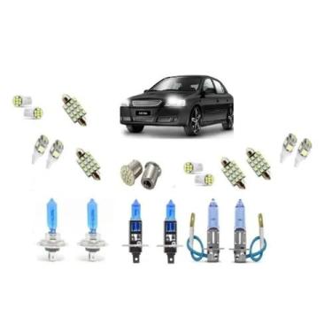 Imagem de Kit Lâmpadas Super Branca + Led Astra Teto/farol/placa/ré - Blue Lion