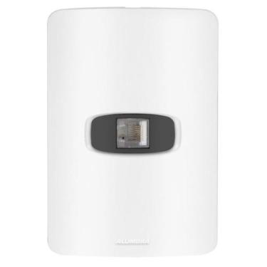 Imagem de Conjunto 1 Tomada Rede Rj45 - Alumbra Gracia Branco / Preto