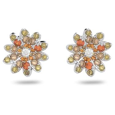 Imagem de Swarovski Brincos de flor eterna, flor, multicolorido, acabamento de metal misto