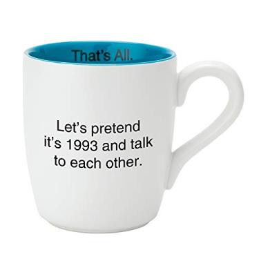 Imagem de Caneca de café de cerâmica Santa Barbara Design Studio That's All White & Teal de 473 ml, Let's Pretend