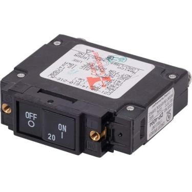 Imagem de Disjuntor Blue Sea Systems Série C Flat Rocker 20A DC UL489, 20 Amp DC