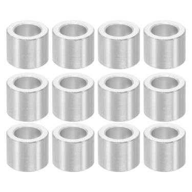 Imagem de PATIKIL Espaçadores de alumínio M6, 12 peças espaçadores de metal alumínio 6,2 mm ID x 10 mm OD x 8 mm l Parafuso espaçador de alumínio redondo para parafusos de 1/4 ou M6