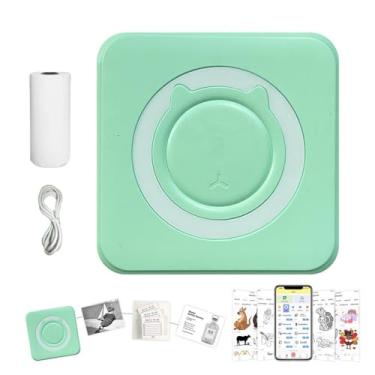 Imagem de Impressora portátil para telefone,Impressora térmica portátil | Impressora fotográfica colorida instantânea sem fio,Impressora térmica da etiqueta de carregamento de usb, portátil compat