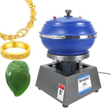 Imagem de KKSOUFX Ferramenta De Polimento EléTrica, Tambor De Polimento VibratóRio De 12 Pol., MáQuina De Polimento De Tambor, Para Polir PeçAs De Metal, Joias