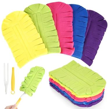 Imagem de ZHAYAO Recarga de 10 peças de refil de lã para espanador de mão Swiffer, refis de espanadores de 360 graus, almofadas de espanador reutilizáveis, espanadores laváveis para limpeza de ventilador de