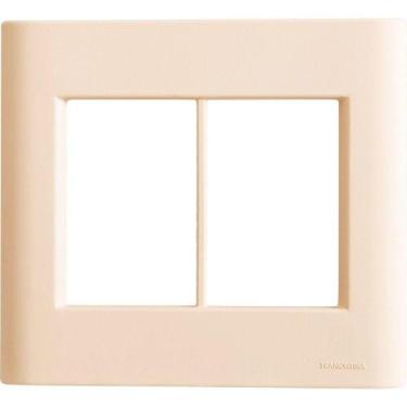 Imagem de Placa 6 Postos 4x4 Tramontina Giz Nude Soft Touch Sem Suporte Tramonti