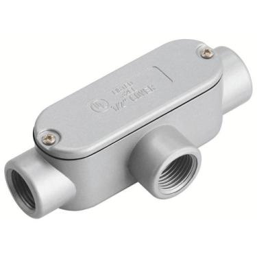 Imagem de Condulete Fixo Ovalado 1/2" Tipo "t" - Com Tampa / Rosca Bsp / Com Pin