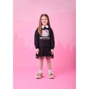 Imagem de VESTIDO MANGA LONGA HELLO KITTY CARINHA STRASS MOMI-Feminino